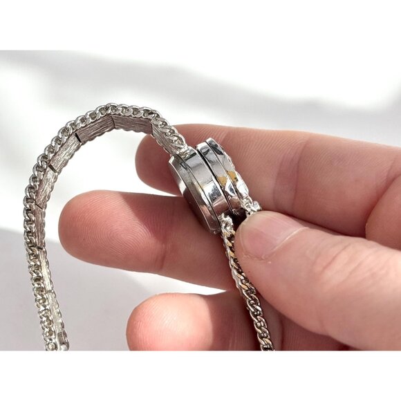 Beacon Hill Silver Belt Buckle Locket Ladies Vintage Wristwatch - 17mm - WORKS! - Picture 12 of 14